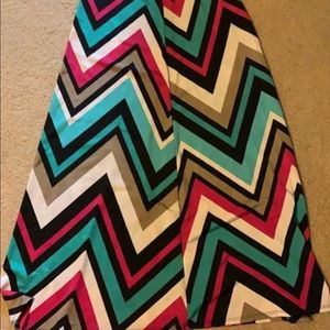 Chevron maxi skirt